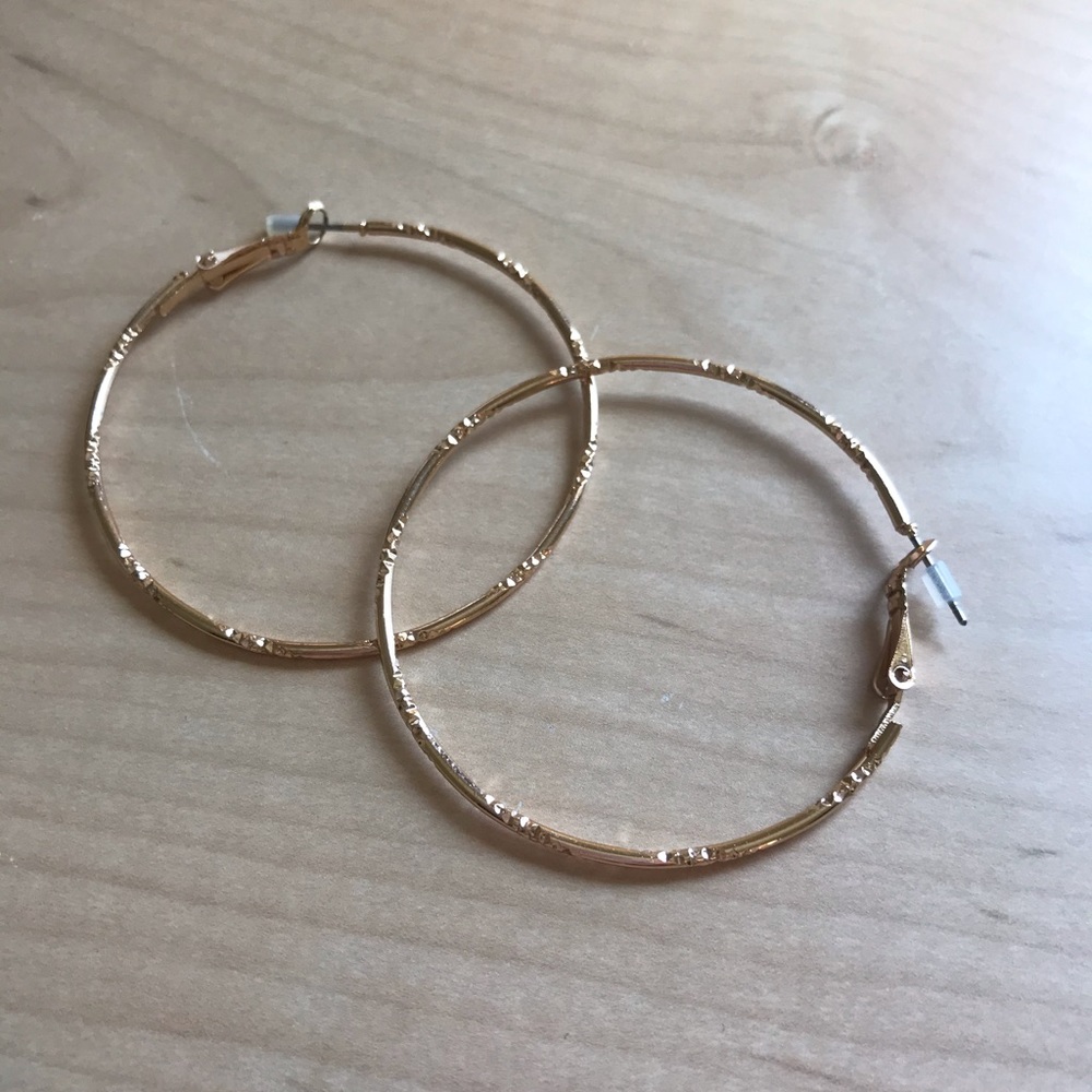 Gold hoop earrings